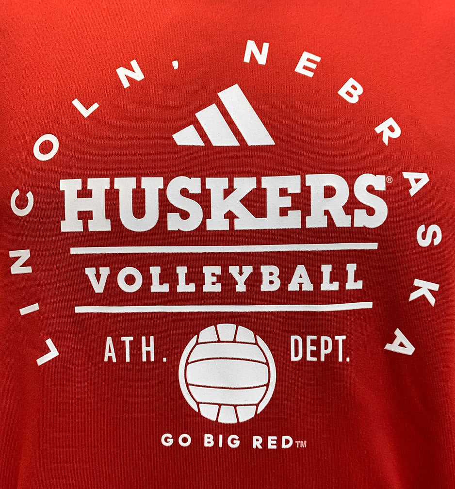 Adidas 2024 Team Issue Nebraska Volleyball All Around Locker Hoodie