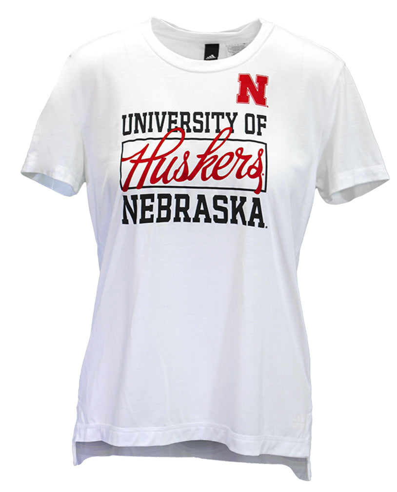 Adidas Ladies Nebraska Football Yola Tee
