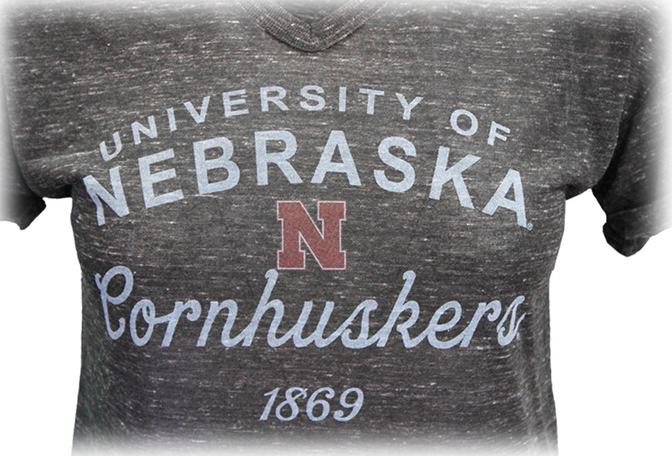 Ladies Confetti Sleeve Nebraska Tee