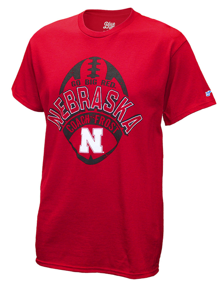 Coach Frost Football Distressed Husker Tee