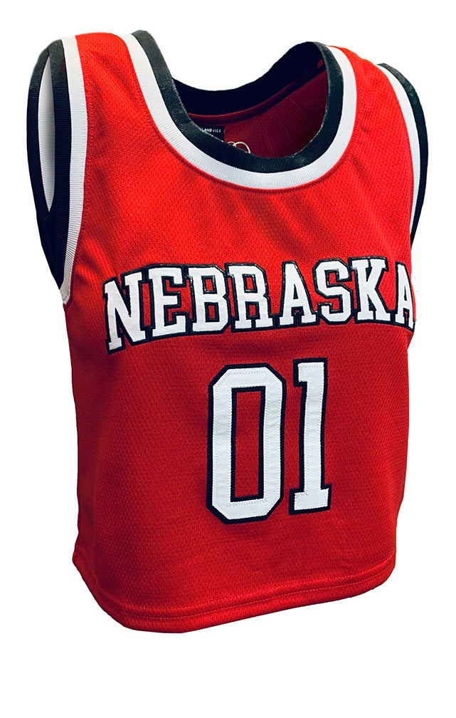 Womens Nebraska Huskers Cropped Basketball Jersey Top