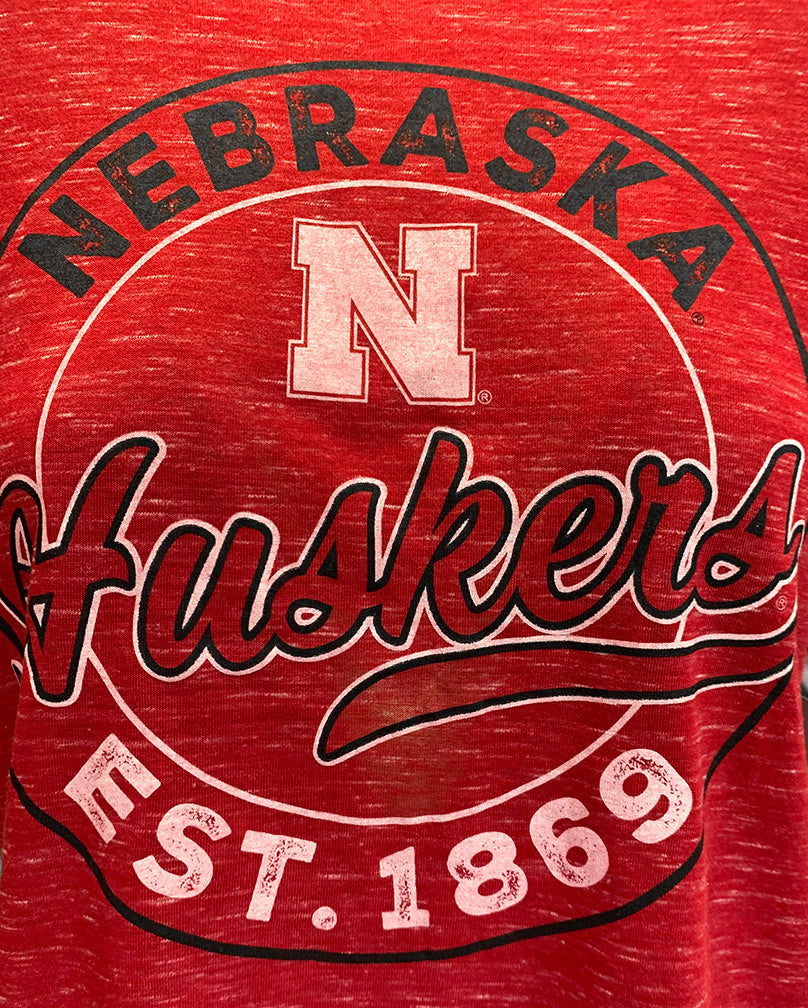 Womens Nebraska Huskers Adventure Tee