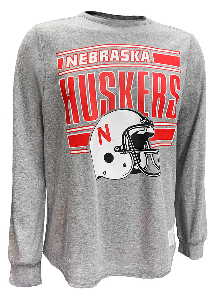 Nebraska Huskers 90's Helmet Retro Crew