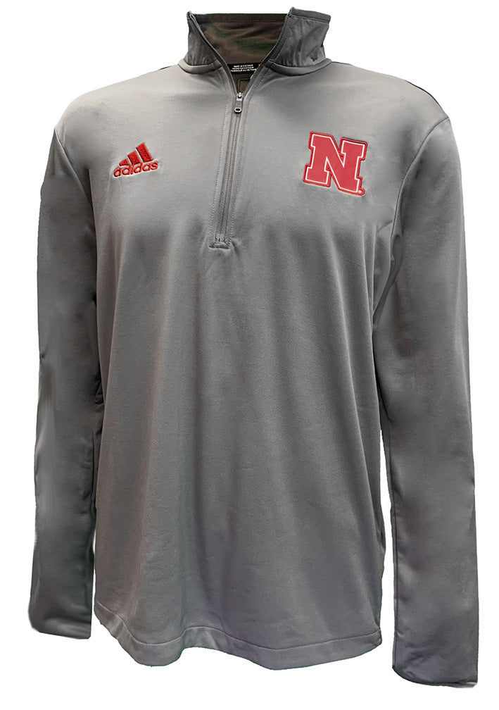 Adidas 2024 Nebraska Coaches Knit Quarter Zip Jacket
