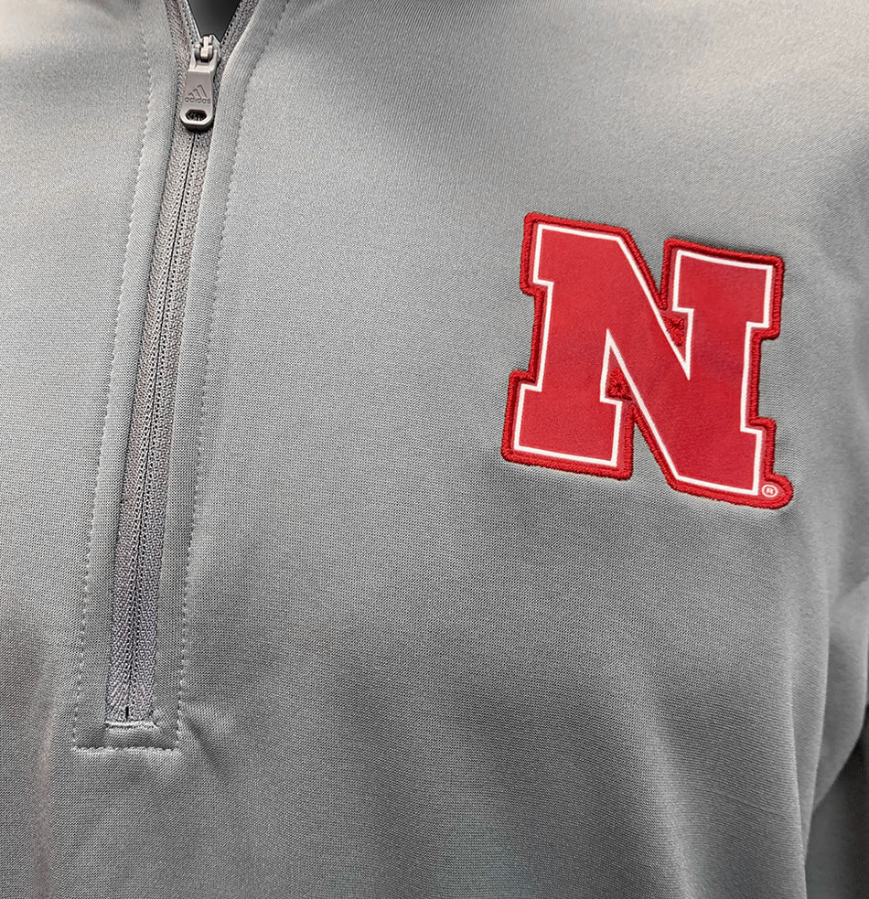Adidas 2024 Nebraska Coaches Knit Quarter Zip Jacket