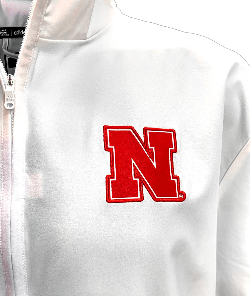 Adidas 2024 Nebraska Woven Quarter Zip - White