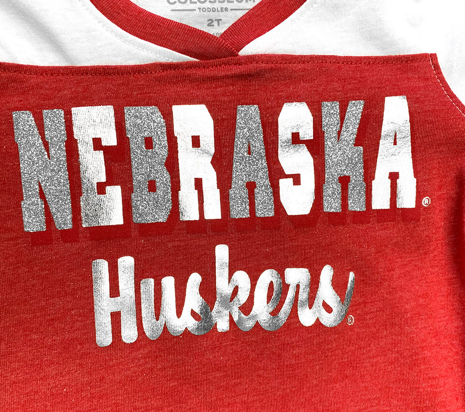 Toddler Girls Nebraska Huskers Glamour Jersey Tee