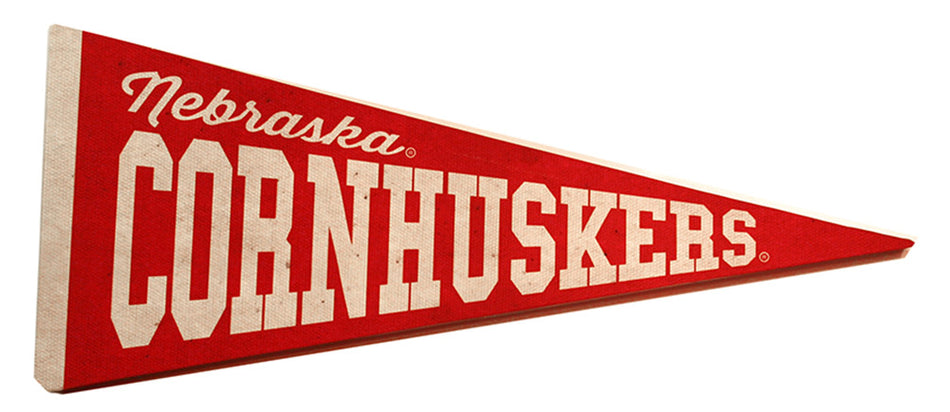 Cornhuskers Pennant Canvas Wrap