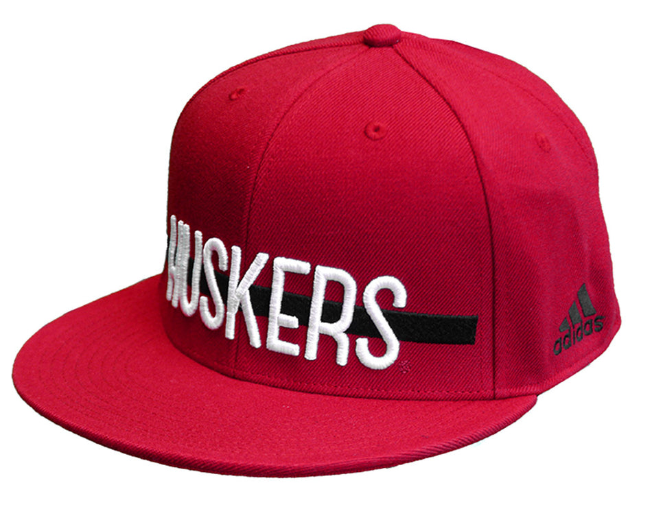 Adidas Huskers Flat Bill Flex Cap