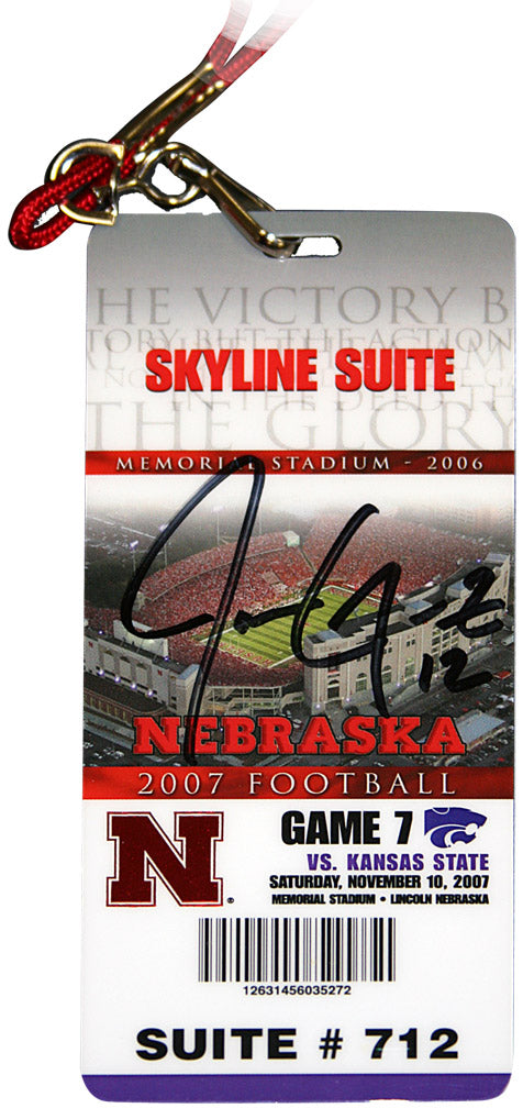 Joe Ganz Signed '07 K. State Skybox Pass