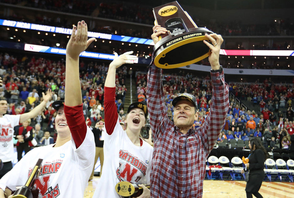 John Cook Autographed Huskers Volleyball