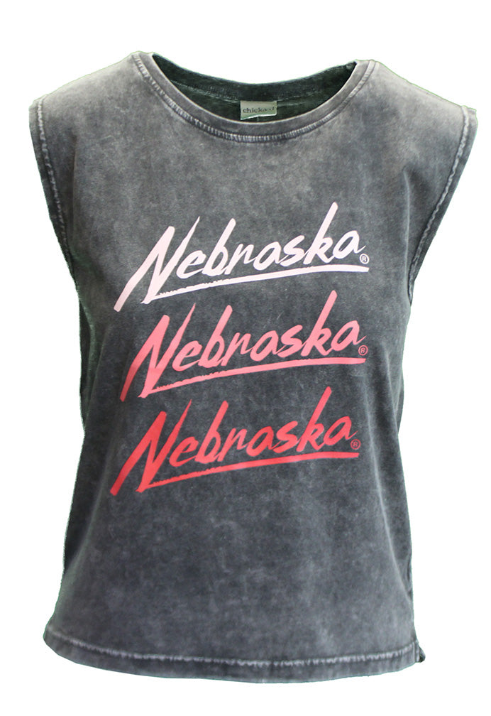 Womens Nebraska Trips Rocker Muscle Top