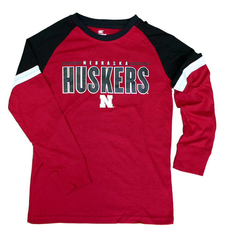 Youth Nebraska Huskers Ollie LS Raglan